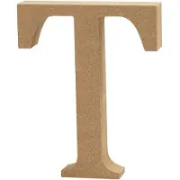 Creative Labs Buchstabe, T, H 13 cm, Stärke: 2 cm, MDF, 1Stck
