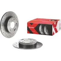 Brembo Bremsscheibe 08.A147.1X, hinten, gelocht, perforiert, voll, 1 Stück