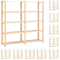 vidaXL Lagerregale 5 Böden 10 Stk 170x38x170cm Massivholz Kiefer 500kg