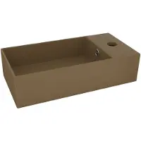 vidaXL Badezimmer-Waschbecken mit Überlauf Keramik Matt Creme