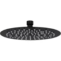 vidaXL Regenbrause Edelstahl 20 cm Rund Schwarz