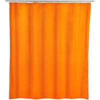 Wenko Duschvorhang "Uni Orange", orange, B:180cm H:200cm, Polyester, Duschvorhänge, Duschvorhang, Höhe 200 cm, Polyester, waschbar