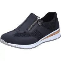 Rieker Damen Halbschuhe 54474-14 blau Gr. 38