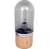 Kayoom Tischleuchte "Tischlampe Malbi 525", grau (grau, holz), 1, H: 33cm, 1 Stk., Leuchten, hochwertig, außergewöhnlich, handgefertigt, Tischleuchte