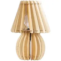 Kayoom Tischleuchte "Tischlampe Gino Holz", braun (holz), 1, H: 40cm, 1 Stk., Leuchten, modern, vielseitig kombinierbar, Tischleuchte