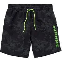 Chiemsee Badeshorts "Esra", Herren, Gr. S (46/48), N-Gr, schwarz (schwarz, bedruckt), Polyester, bedruckt, Badehosen Badeshorts, mit Dschungelprint, Topseller