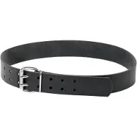 FHB Ledergürtel CARSTEN 85001 Doppeldorn Gürtel aus Rindleder schwarz 70-140 cm