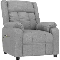 vidaXL Massagesessel Hellgrau Stoff