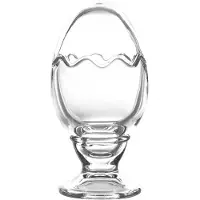 Clayre & Eef Glastopf Ei Ø 8x16 cm Transparant Glas