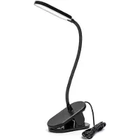 Aigostar LED Tischlampe mit Clip, 3 Helligkeitsstufen, Flexibler Schwanenhals