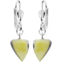 Ostsee-Schmuck Paar Ohrhänger "Ohrhänger Lara Ohrhänger Lara", weiß (weiß, neutral), Ohrringe, Damen, 29x8mm, Silber 925 (Sterlingsilber), Paar Ohrhänger