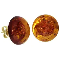 Ostsee-Schmuck Paar Ohrstecker "Ohrstecker Klassisch 16 mm", gelb (weiß, neutral), Ohrringe, Damen, 16mm, Gelbgold 333, Paar Ohrstecker