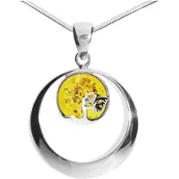 Ostsee-Schmuck Kette mit Anhänger - Windflüchter 30 mm - Silber 925/000 - Bernstein Weiß