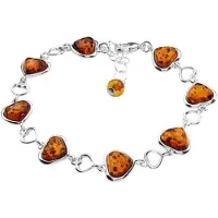 Ostsee-Schmuck Armband "Armband Herz Armband Herz", silber (weiß, neutral), Armbänder, Damen, 18,5-20,5, Silber 925 (Sterlingsilber), Armband