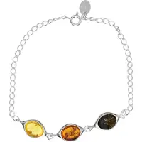 Ostsee-Schmuck Armband "- Canissa - Silber 925/000 - Bernstein" Gr. 19, silber (silber 925, silberfarben, weiß), Armbänder, Damen, Silber 925 (Sterlingsilber), Armband