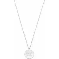 s.Oliver Kette mit Anhänger für Damen, 925 Sterling Silber | Münze "We are Family!" s.Oliver Silber