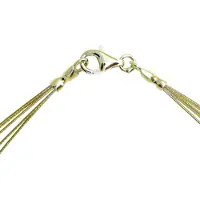 Ostsee-Schmuck Halsreif "- Nyloncollier 5-reihig -goldfarben- - Edelstahl - Verschluß aus Gold 333/000" Gr. 45, gold (gold 333, goldfarben, gelb), Halsketten, Damen, 45, Edelstahl, Halsreif