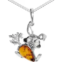 Ostsee-Schmuck 1100000002199 "Kette mit Anhänger Hase mit Möhre" Gr. 45, silber (weiß, neutral), Halsketten, Damen, 45cm, Silber 925 (Sterlingsilber), L: 42, 1100000002199