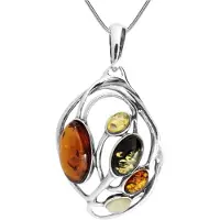 Ostsee-Schmuck Kette mit Anhänger "Kette mit Anhänger Loreen" Gr. 70, silber (weiß, neutral), Halsketten, Damen, 70cm, Silber 925 (Sterlingsilber), L: 42, Kette mit Anhänger