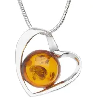 Ostsee-Schmuck Kette mit Anhänger "Kette mit Anhänger Gleiter-Herz" Gr. 50, silber (weiß, neutral), Halsketten, Damen, 50cm, Silber 925 (Sterlingsilber), L: 42, Kette mit Anhänger