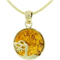 Ostsee-Schmuck 1100000002199 "Kette mit Anhänger Windflüchter 16 mm" Gr. 42, gold (weiß, neutral), Halsketten, Damen, 42cm, Gelbgold 333, L: 42, 1100000002199