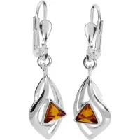 Ostsee-Schmuck Paar Ohrhänger "Ohrhänger Sadie Ohrhänger Sadie", weiß (weiß, neutral), Ohrringe, Damen, 35 x 9mm, Silber 925 (Sterlingsilber), Paar Ohrhänger