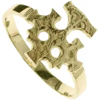 Ostsee-Schmuck Fingerring "- Hiddensee - Silber 925/000, vergoldet -" Gr. 58, gold (goldfarben, gelb), Fingerringe, Damen, 58, Fingerring