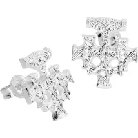 Ostsee-Schmuck Paar Ohrstecker "- Hiddensee 15 x 13 mm - Silber 925/000 -" Gr. 15, silber (silber 925, silberfarben, weiß), Ohrringe, Damen, 15, Silber 925 (Sterlingsilber), Paar Ohrstecker