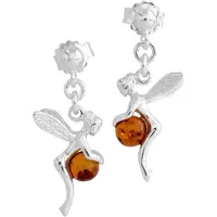 Ostsee-Schmuck Ohrhänger - Elfe - Silber 925/000 - Bernstein Silber