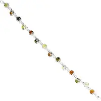 Ostsee-Schmuck Armband "Armband Marienkäfer Armband Marienkäfer", silber (weiß, neutral), Armbänder, Damen, 19cm, Silber 925 (Sterlingsilber), Armband