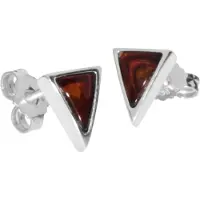 Ostsee-Schmuck Ohrstecker - Classic 10 x 8 mm - Silber 925/000 - Bernstein Silber
