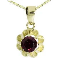 Ostsee-Schmuck Kette mit Anhänger - Pia 6 mm - Gold 333/000 - Granat Gelb
