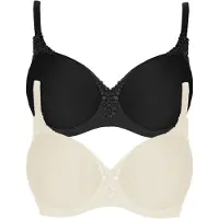 Viania 2er Pack Spacer Bügel BH Carola Cream schwarz