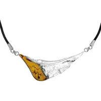 Ostsee-Schmuck Collier "- Miranda - Silber 925/000 - Bernstein" Gr. 45, silber (silber 925, silberfarben, weiß), Halsketten, Damen, Silber 925 (Sterlingsilber), Collier