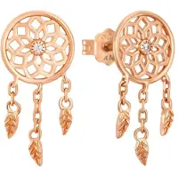 Amor Paar Ohrstecker "Dreamcatcher", rosa (roségoldfarben, kristallweiß, kristallweiß), Ohrringe, Damen, Silber 925 (Sterlingsilber), Paar Ohrstecker, mit Zirkonia (synth.)