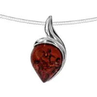 Ostsee-Schmuck Halsreif mit Anhänger - Gleiter-Maren - Silber 925/000 - Bernstein OSTSEE-SCHMUCK Weiß