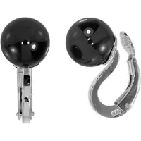 Ostsee-Schmuck Paar Ohrclips "- Kugel 9 mm - Silber 925/000 - Hämatit" Gr. 15, silber (silber 925, silberfarben, weiß), Ohrringe, Damen, 15, Silber 925 (Sterlingsilber), Paar Ohrclips