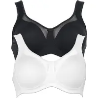 Anita Entlastungs-BH "Entlastungs BH Clara", Damen, Gr. 90, Cup F, bunt (schwarz weiß), Stoff, Obermaterial: 80% Polyamid PA. 20% Elasthan EL., BHs Entlastungs-BH