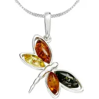 Ostsee-Schmuck Kette mit Anhänger "Kette mit Anhänger Schmetterling" Gr. 42, silber (weiß, neutral), Halsketten, Damen, 42cm, Silber 925 (Sterlingsilber), L: 42, Kette mit Anhänger