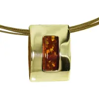 Ostsee-Schmuck Halsreif "Halsreif mit Anhänger Gleiter-Uda" Gr. 45, gold (weiß, neutral), Halsketten, Damen, 45cm, Silber 925 (Sterlingsilber), L: 42, Halsreif
