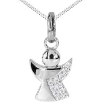 Ostsee-Schmuck Kette mit Anhänger - kleiner Engel - Silber 925/000 - Zirkonia Silber