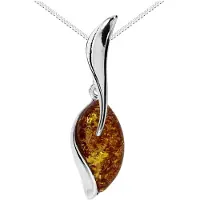 Ostsee-Schmuck Kette mit Anhänger - Elida - Silber 925/000 - Bernstein OSTSEE-SCHMUCK Silber