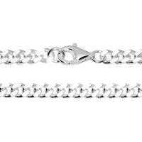 Ostsee-Schmuck Silberkette "Kette Panzer 4,5 mm Kette Panzer 4,5 mm" Gr. 50, silber (weiß, neutral), Halsketten, 50cm, Silber 925 (Sterlingsilber), L: 42, Silberkette