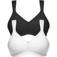 Susa 2er Pack BH ohne Bügel Topsy Schwarz Weiss