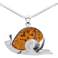 Ostsee-Schmuck Kette mit Anhänger "Kette mit Anhänger Schnecke" Gr. 45, silber (weiß, neutral), Halsketten, Damen, 45cm, Silber 925 (Sterlingsilber), L: 42, Kette mit Anhänger