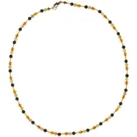 Ostsee-Schmuck Kette ohne Anhänger "- Kugel 4 mm - Bernstein -" Gr. 45, bunt (mehrfarbig, braun), Halsketten, Damen, 45, Bernstein, Kette ohne Anhänger