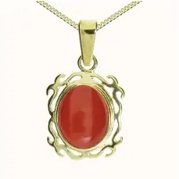 Ostsee-Schmuck Kette mit Anhänger "Kette mit Anhänger Konstanze" Gr. 45, gold (weiß, neutral), Halsketten, Damen, 45cm, Gelbgold 333, L: 42, Kette mit Anhänger