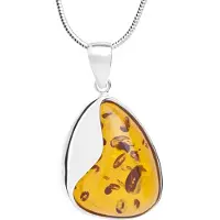 Ostsee-Schmuck Kette mit Anhänger "Kette mit Anhänger Jeska 34" Gr. 50, silber (weiß, neutral), Halsketten, Damen, 50cm, Silber 925 (Sterlingsilber), L: 42, Kette mit Anhänger