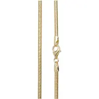Ostsee-Schmuck Kette - Schlange 2,4 mm - Silber 925/000, vergoldet - , Gelb