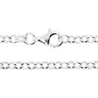 Ostsee-Schmuck Silberkette "- Erbs 4,0 mm - Silber 925/000 -" Gr. 45, silber (silber 925, silberfarben, weiß), Halsketten, Damen, 45, Silber 925 (Sterlingsilber), Silberkette